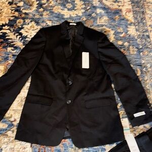 NWT Calvin Klein CK boys/youth 2pc black matching suit size 16 slim fit MSRP 150